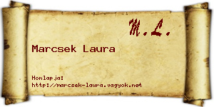 Marcsek Laura névjegykártya